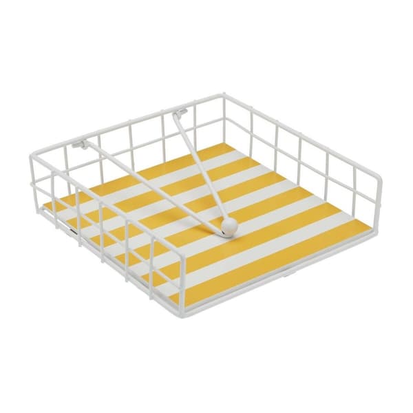 Servietholder Versa Gul Metal 35 x 0,03 x 25 cm Striber