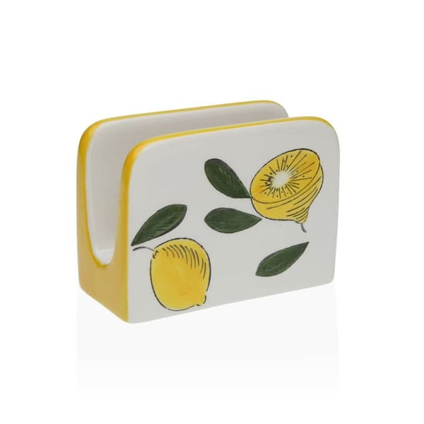 Servetthållare Versa Keramik 5 x 8 x 11 cm Citron