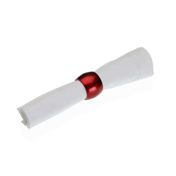 Servietring Versa Rød polypropylen 4,7 x 3,2 x 4,7 cm 4 Dele