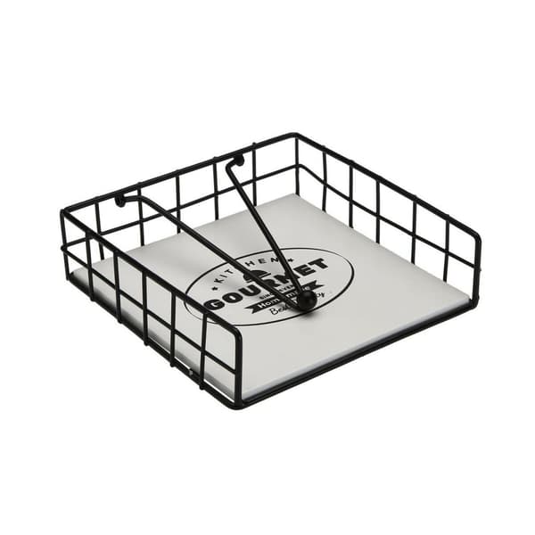 Servietholder Versa Gourmet Stål 18 x 7 x 18 cm