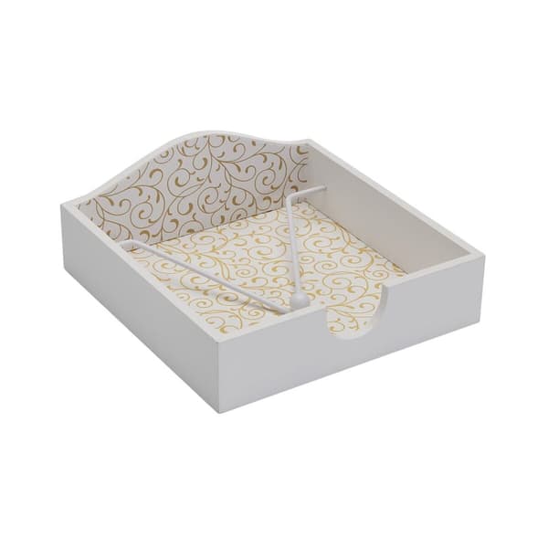Servietholder Versa Serpentine Træ 18 x 7 x 18 cm