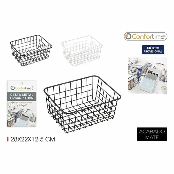 Multifunksjonell kurv Confortime 28 x 22 x 12,5 cm (12 enheter)