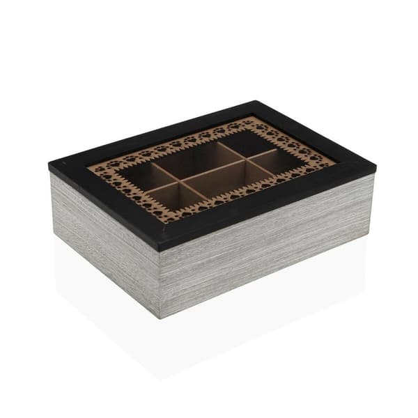 Haudukelaatikko Versa Musta Puu MDF 18 x 7,5 x 24 cm
