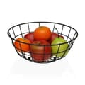 Miniatyrbillede 2 af 2: Frugtskål Versa Sort 28 x 12 x 28 cm Træ Gummitræ Stål Jern