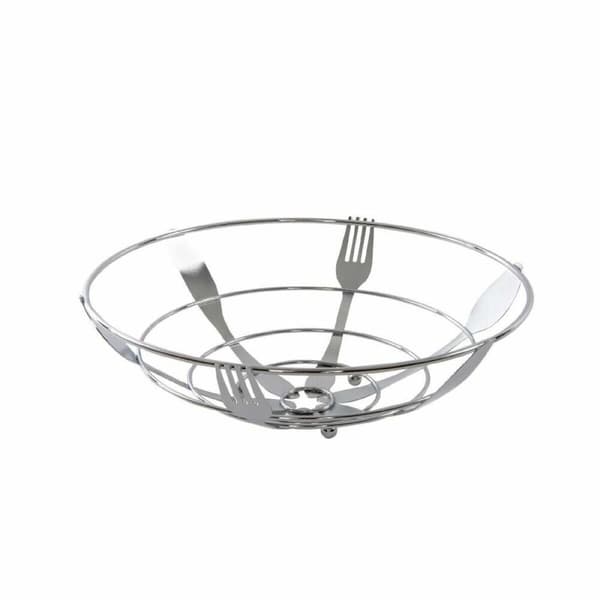 Fruktskål DKD Home Decor Silvrig Metall Plast