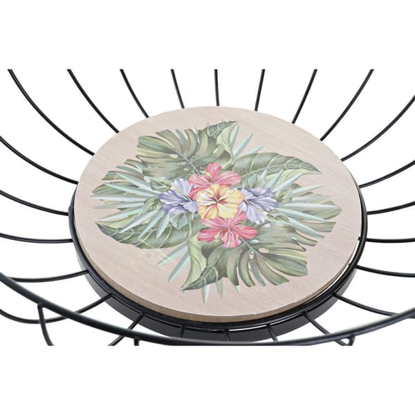Fruktskål DKD Home Decor Multicolour Metall Trä MDF 28 x 28 x 11 cm (2 antal)
