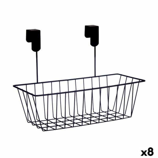 Korg för kökshylla Kinvara W6692P PDQ Svart Järn 28 x 12 x 9 cm (8 antal)