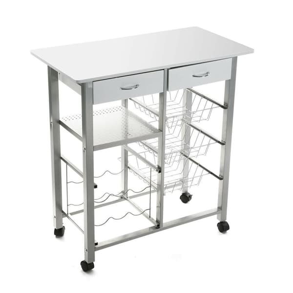Grönsaksvagn Versa Vit PVC 40 x 82 x 76 cm