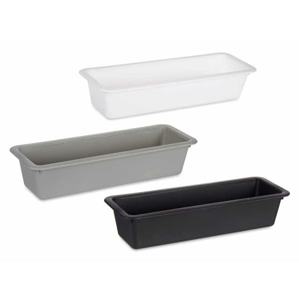 Bestikholder Kinvara CN18819 Hvid Sort Naturgummi polypropylen 8,5 x 5 x 24 cm (36 Enheder)