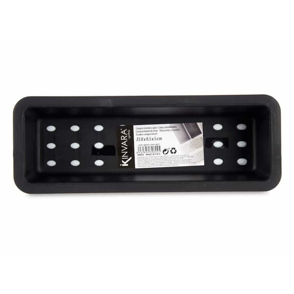 Bestikholder Kinvara CN18819 Hvid Sort Naturgummi polypropylen 8,5 x 5 x 24 cm (36 Enheder)