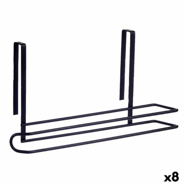 Køkkenrulleholder Kinvara W6128-6 PDQ Sort Jern 34 x 17,3 x 10,5 cm (8 enheder)