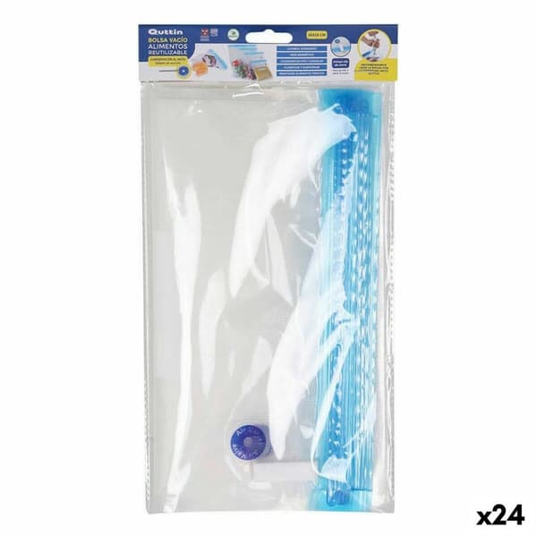 Uudelleen käytettävä ruokalaukku Quttin Elektroniputki 5 Kappaletta 26 x 28 cm (24 osaa)