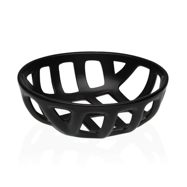 Hedelmäkulho Versa Musta Keraminen Dolomite 26,4 x 8,5 x 26,4 cm