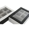 Miniatyrbillede 2 af 4: Æske til infusioner Home ESPRIT Hvid Sort Metal Krystal Træ MDF 23 x 15 x 6,5 cm (2 enheder)