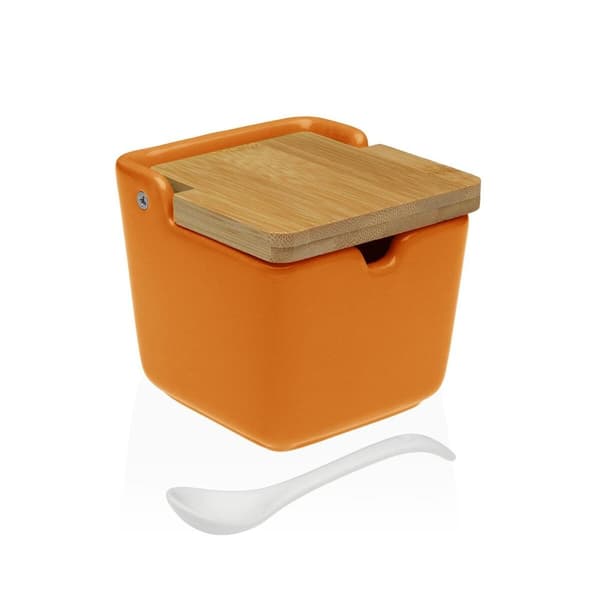 Sockerströare Versa Orange Keramik 8,8 x 8,5 x 8,8 cm
