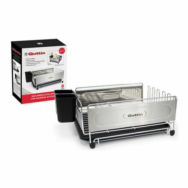 Dreneringsstativ for kjøkkenvask Quttin Metall 36,5 x 30 x 15,5 cm (3 enheter)