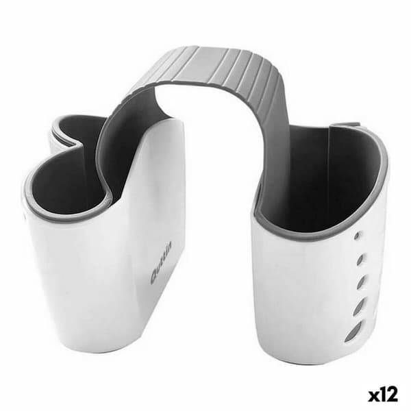 Tiskivälineteline Quttin Double Valkoinen 15 x 9 x 12 cm (12 osaa)