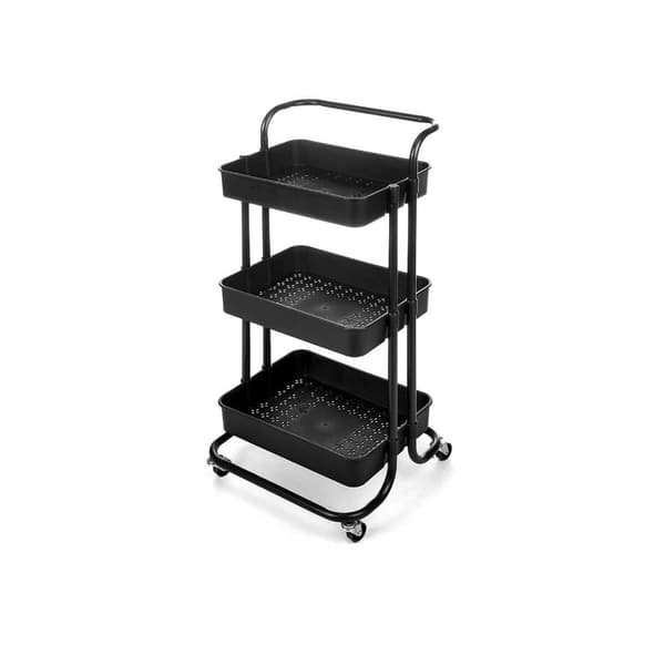 Køkkenvogn Kinvara WR4338-TJ PRO.1 Sort Metal polypropylen 42 x 86 x 35,5 cm 3 Rum
