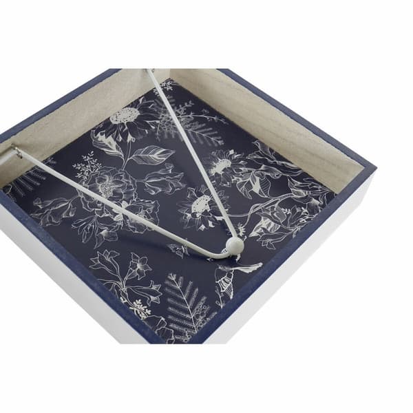 Servetthållare DKD Home Decor Metall Vit Marinblå Trä MDF (2 pcs)