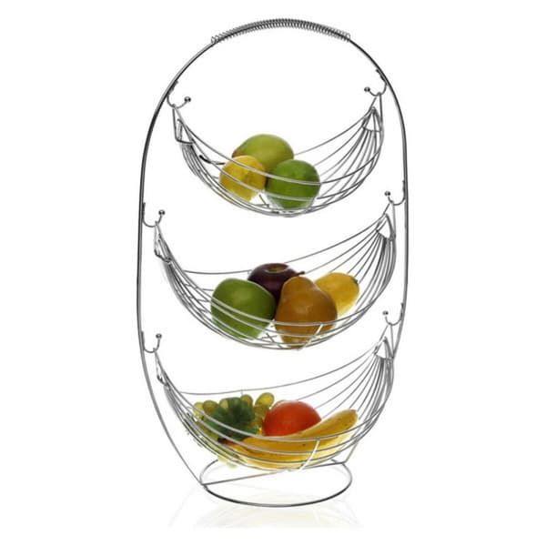 Fruktbolle Versa Metall Stål (27 x 59 x 36 cm)