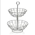 Miniatyrbilde 2 av 2: Fruktbolle Versa 2 Hyller Metall Sølv Stål 28 x 41 x 28 cm
