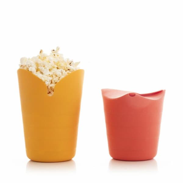 BRUGT Sammenfoldelige silikone Popcorn Poppers InnovaGoods COLLAPSIBLE POPCORN BOWL Metal Silikone (Refurbished A)