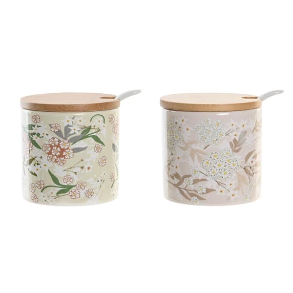 Sockerströare DKD Home Decor Bambu Dolomite (7,5 x 7,5 x 7,5 cm)