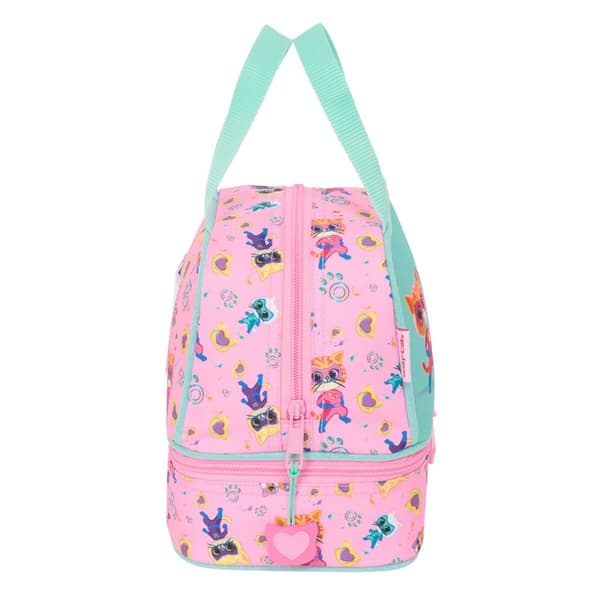 Lunchlåda SuperKitties Rosa Turkos 20 x 20 x 15 cm