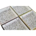 Miniatyrbillede 2 af 3: Servietholder DKD Home Decor Grøn Sennep Mørkebrun Metal Aluminium Træ MDF 18 x 18 x 4 cm (4 enheder)