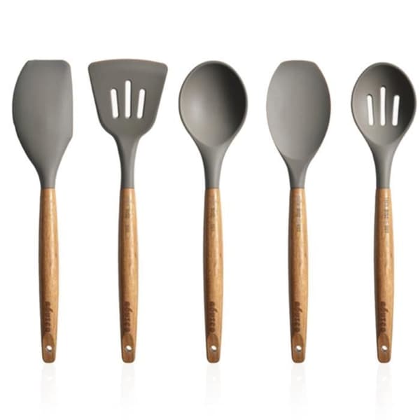 TD® Köksredskap trä silikon konditorivaror barnkök grill non-stick hem visp spatel slev förbereda