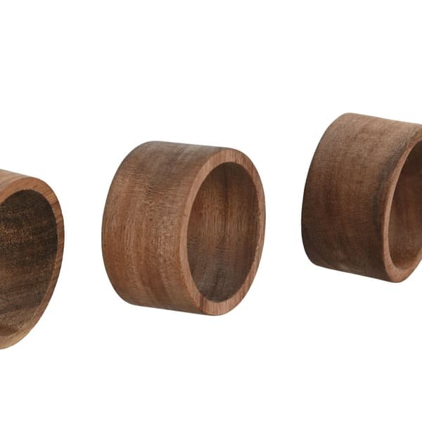 Servietholder Home ESPRIT Natur Akacie 5,5 x 5,5 x 3 cm 4 Dele