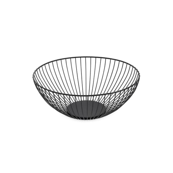 Hedelmäkulho Confortime Musta Metalli 24,5 x 24,5 x 10 cm (12 osaa)