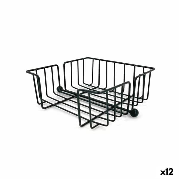 Servetthållare My Bar Svart Metall 19 x 19 x 7,5 cm (12 antal)