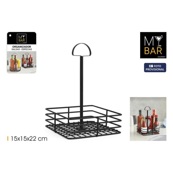Multifunktionel organizer My Bar 15 x 15 x 22 cm Sort (12 enheder)