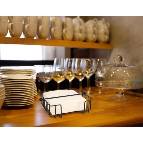 Servietholder My Bar Sort Metal 19 x 19 x 7,5 cm (12 enheder)
