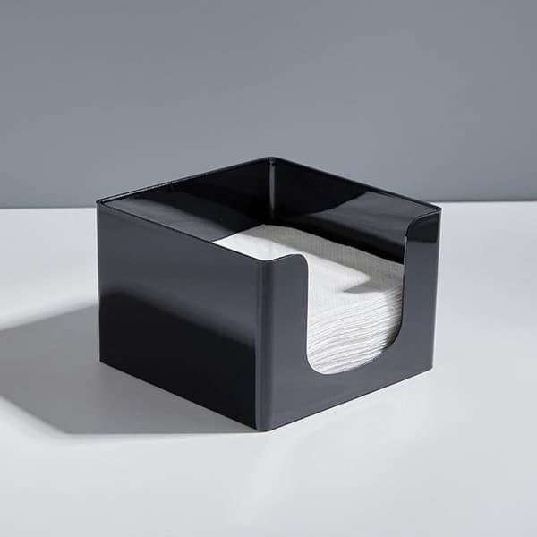 Servetthållare My Bar COCKTAIL Svart Plast 12,8 x 12,8 x 8,8 cm (24 antal)