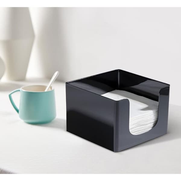 Servetthållare My Bar COCKTAIL Svart Plast 12,8 x 12,8 x 8,8 cm (24 antal)
