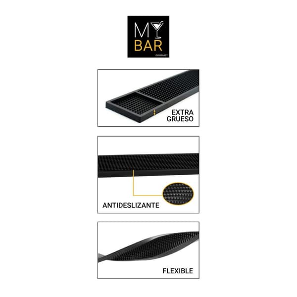 Afdrypningssstativ til køkkenvask My Bar 62 x 9 x 1 cm (18 enheder)