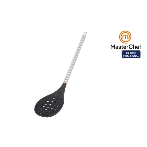 Reikäkauha MasterChef Silikoni Ruostumaton teräs 34 cm (24 osaa)