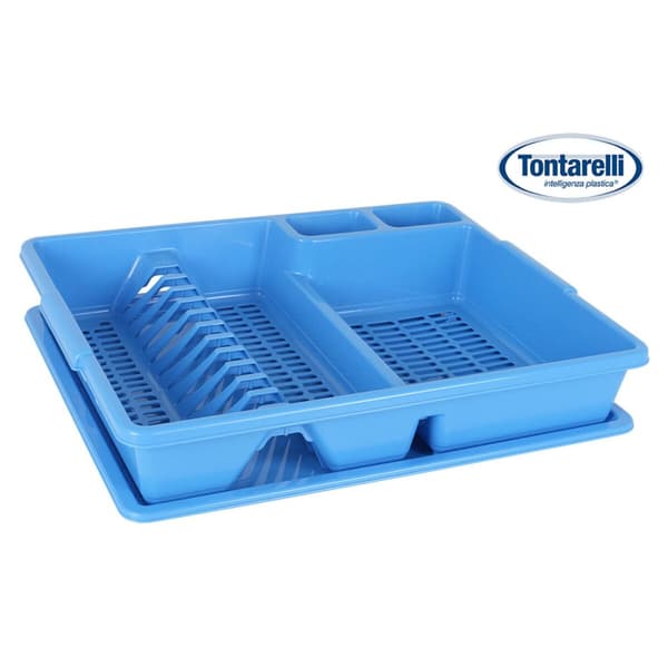 Afdrypningssstativ til køkkenvask Tontarelli SCOLAP Blå 47 x 38 x 8,5 cm (12 enheder)