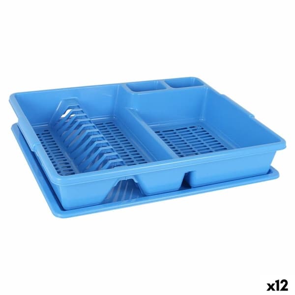 Afdrypningssstativ til køkkenvask Tontarelli SCOLAP Blå 47 x 38 x 8,5 cm (12 enheder)