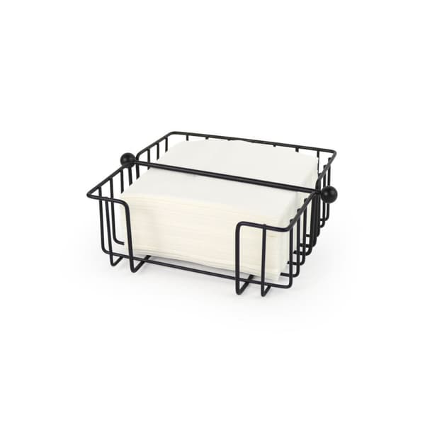 Servietholder My Bar Sort Metal 19 x 19 x 7,5 cm (12 enheder)