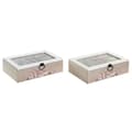 Miniatyrbillede 1 af 2: Æske til infusioner DKD Home Decor Krystal Multifarvet Træ MDF (2 enheder) (23 x 15 x 7 cm)