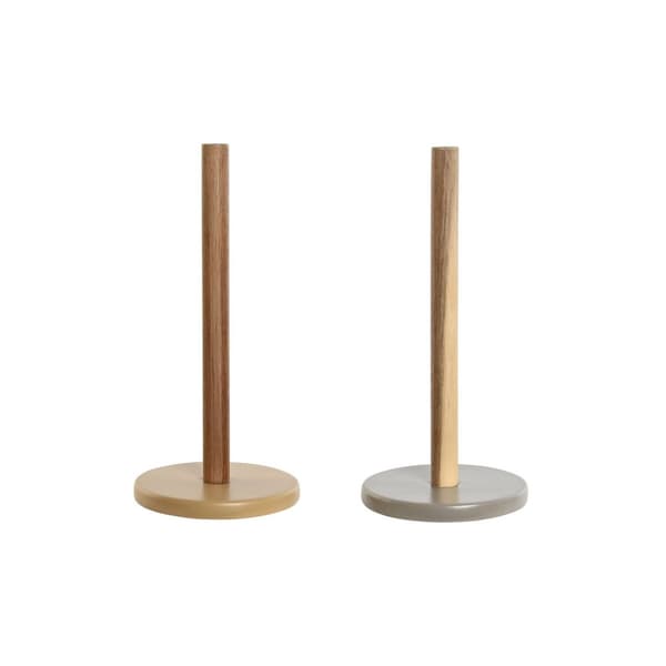 Køkkenrulleholder Home ESPRIT Brun Beige Grå Akacie Dolomite 15 x 15 x 31,5 cm (2 enheder)