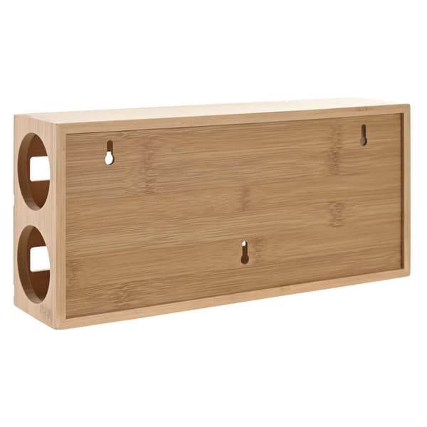 Hushållspappershållare Home ESPRIT Naturell Bambu 33,5 x 7 x 14,5 cm