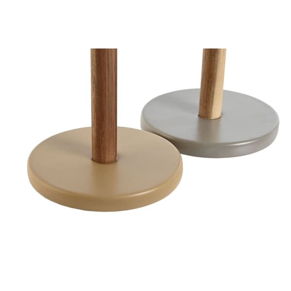 Køkkenrulleholder Home ESPRIT Brun Beige Grå Akacie Dolomite 15 x 15 x 31,5 cm (2 enheder)