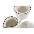 Miniatyrbilde 3 av 3: Melkekanne og sukkerskål Home ESPRIT Hvit Brun Porselen 250 ml 12 x 8,4 x 8 cm 2 Deler