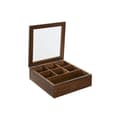 Miniatyrbilde 3 av 4: Boks for Infusjoner Home ESPRIT Naturell Krystall Akasia 20,5 x 20,5 x 6,5 cm