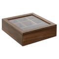 Miniatyrbilde 1 av 4: Boks for Infusjoner Home ESPRIT Naturell Krystall Akasia 20,5 x 20,5 x 6,5 cm