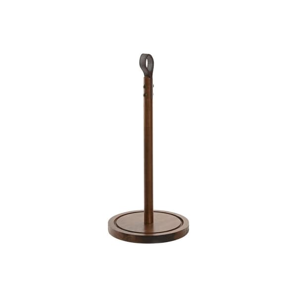 Køkkenrulleholder Home ESPRIT Natur Polyuretan Akacie 15 x 15 x 33 cm